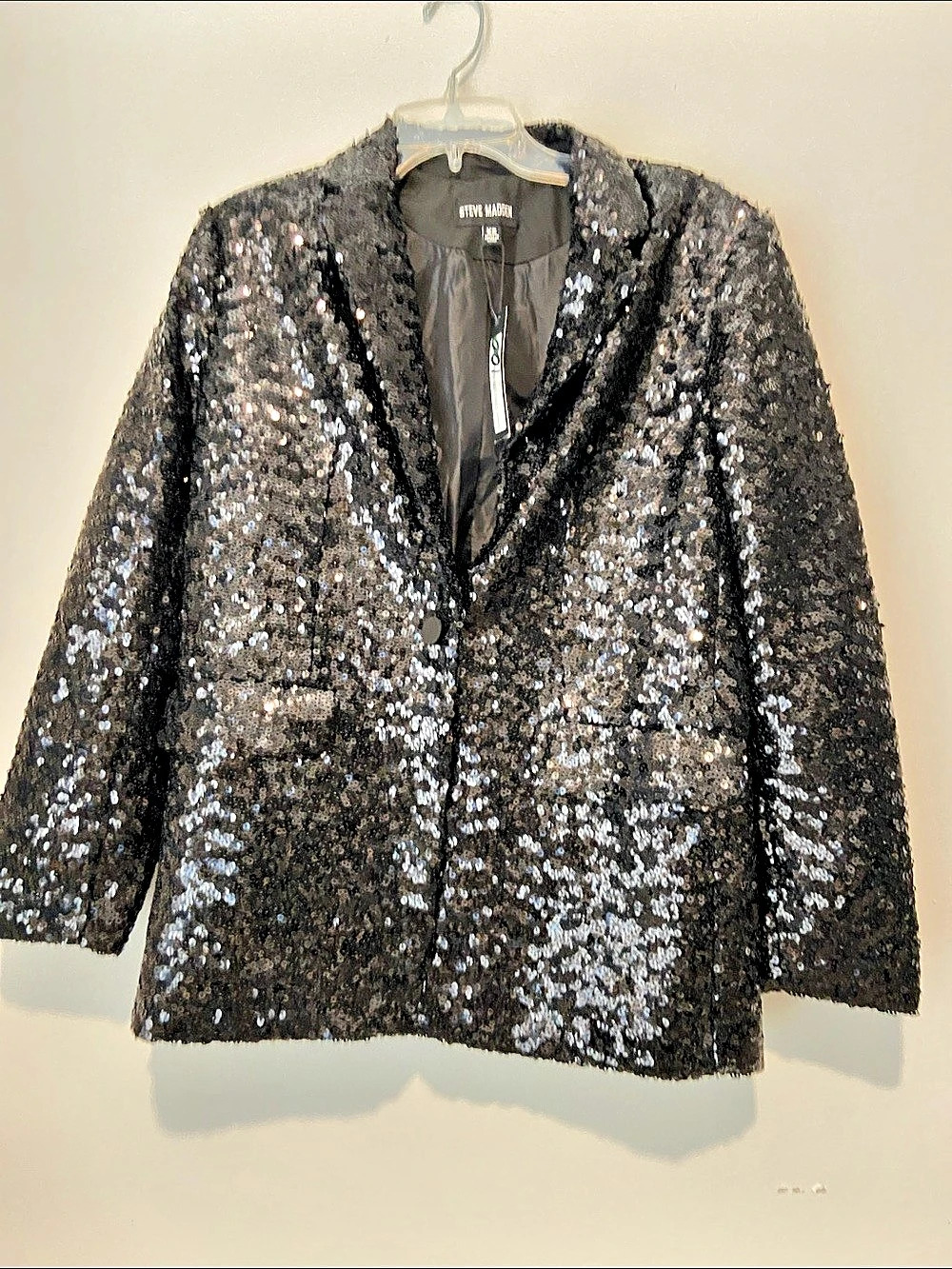 Steve Madden Payton Sequin Blazer Sequin Blazer in Black Size XS NWT